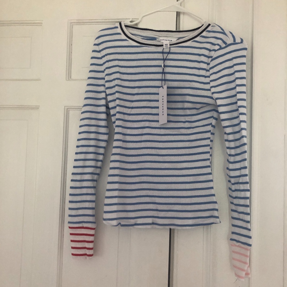 Multi-Stripe Popsugar Tee